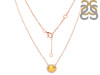 Citrine & White Topaz Necklace CIT-RN-85.