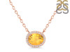 Citrine & White Topaz Necklace CIT-RN-85.