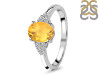Citrine & White Topaz Ring CIT-RR-364.
