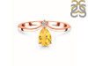 Citrine & White Topaz Ring CIT-RR-374.