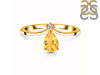 Citrine & White Topaz Ring CIT-RR-374.