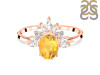 Citrine & White Topaz Ring CIT-RR-405.