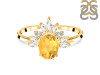 Citrine & White Topaz Ring CIT-RR-405.