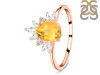 Citrine & White Topaz Ring CIT-RR-405.