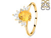 Citrine & White Topaz Ring CIT-RR-405.