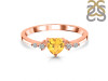 Citrine & White Topaz Ring CIT-RR-424.