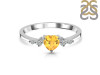 Citrine & White Topaz Ring CIT-RR-424.