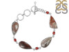 Crazy Lace Agate/Garnet Bracelet-BJ CLA-11-1