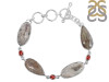 Crazy Lace Agate/Garnet Bracelet-BJ CLA-11-2