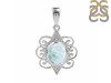 Close Out Larimar & White Topaz Pendant LAR-CO-RDP-334.