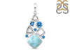 Close Out Larimar & Blue Topaz Pendant LAR-CO-RDP-47.