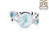 Close Out Larimar Blue Topaz & White Topaz Ring LAR-CO-RDR-269.