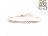 Crystal & White Topaz Bracelet With Adjustable Camera Lock CST-RDB-126.