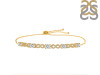 Crystal & White Topaz Bracelet With Adjustable Camera Lock CST-RDB-126.