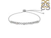 Crystal & White Topaz Bracelet With Adjustable Camera Lock CST-RDB-126.