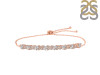 Crystal & White Topaz Bracelet With Adjustable Camera Lock CST-RDB-128.