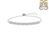 Crystal & White Topaz Bracelet With Adjustable Camera Lock CST-RDB-128.