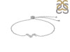 Crystal & White Topaz Bracelet With Adjustable Camera Lock CST-RDB-143.