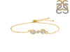 Crystal & White Topaz Bracelet With Adjustable Camera Lock CST-RDB-145.
