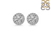 Crystal & White Topaz Stud Earring CST-RDE-1259.