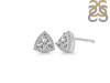 Crystal & White Topaz Stud Earring CST-RDE-1269.