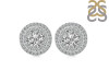 Crystal & White Topaz Stud Earring CST-RDE-1271.