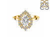 Crystal & White Topaz Ring CST-RDR-2770.