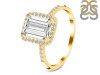 Crystal & White Topaz Ring CST-RDR-3071.