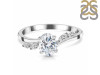 Crystal & White Topaz Ring CST-RDR-3163.