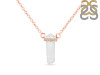 Crystal & White Topaz Pencil Necklace CST-RN-84.