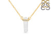 Crystal & White Topaz Pencil Necklace CST-RN-84.