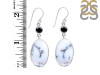 Dendritic Agate/Black Spinel Earring-2E DDA-3-56