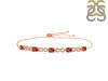  Garnet & White Topaz Bracelet With Adjustable Camera Lock GAR-RDB-126.
