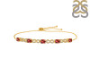  Garnet & White Topaz Bracelet With Adjustable Camera Lock GAR-RDB-126.