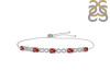  Garnet & White Topaz Bracelet With Adjustable Camera Lock GAR-RDB-126.