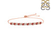 Garnet & White Topaz Bracelet With Adjustable Camera Lock GAR-RDB-128.