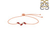 Garnet & White Topaz Bracelet With Adjustable Camera Lock GAR-RDB-143.