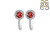 Garnet & White Topaz Stud Earring GAR-RDE-1264.