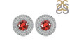 Garnet & White Topaz Stud Earring GAR-RDE-1271.