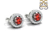 Garnet & White Topaz Stud Earring GAR-RDE-984.