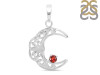 Garnet Crescent Moon Pendant GAR-RDN-150-A.