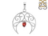 Garnet Crescent Moon Pendant GAR-RDN-181-A.