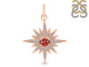 Garnet & White Topaz Pendant GAR-RDP-693.