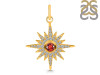 Garnet & White Topaz Pendant GAR-RDP-693.