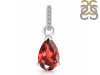 Garnet & White Topaz Pendant GAR-RDP-757-CZ.