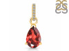 Garnet & White Topaz Pendant GAR-RDP-757-CZ.