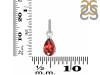 Garnet & White Topaz Pendant GAR-RDP-757-CZ.