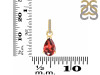 Garnet & White Topaz Pendant GAR-RDP-757-CZ.