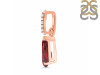 Garnet & White Topaz Pendant GAR-RDP-757-CZ.