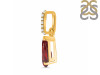 Garnet & White Topaz Pendant GAR-RDP-757-CZ.